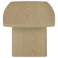 Fraser Transitional Rectangular Pedestal Coffee Table in Greige