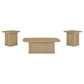 Fraser 3-Piece Greige Pedestal Coffee and End Table Set