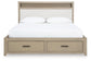 Calmoro California King Bookcase Bed with Mirrored Dresser