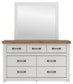 Savonport Twin Panel Bed. Dresser, Mirror and Nightstand