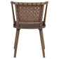 Tallis Woven Leatherette Back Dining Side Chair Brown (Set of 2)