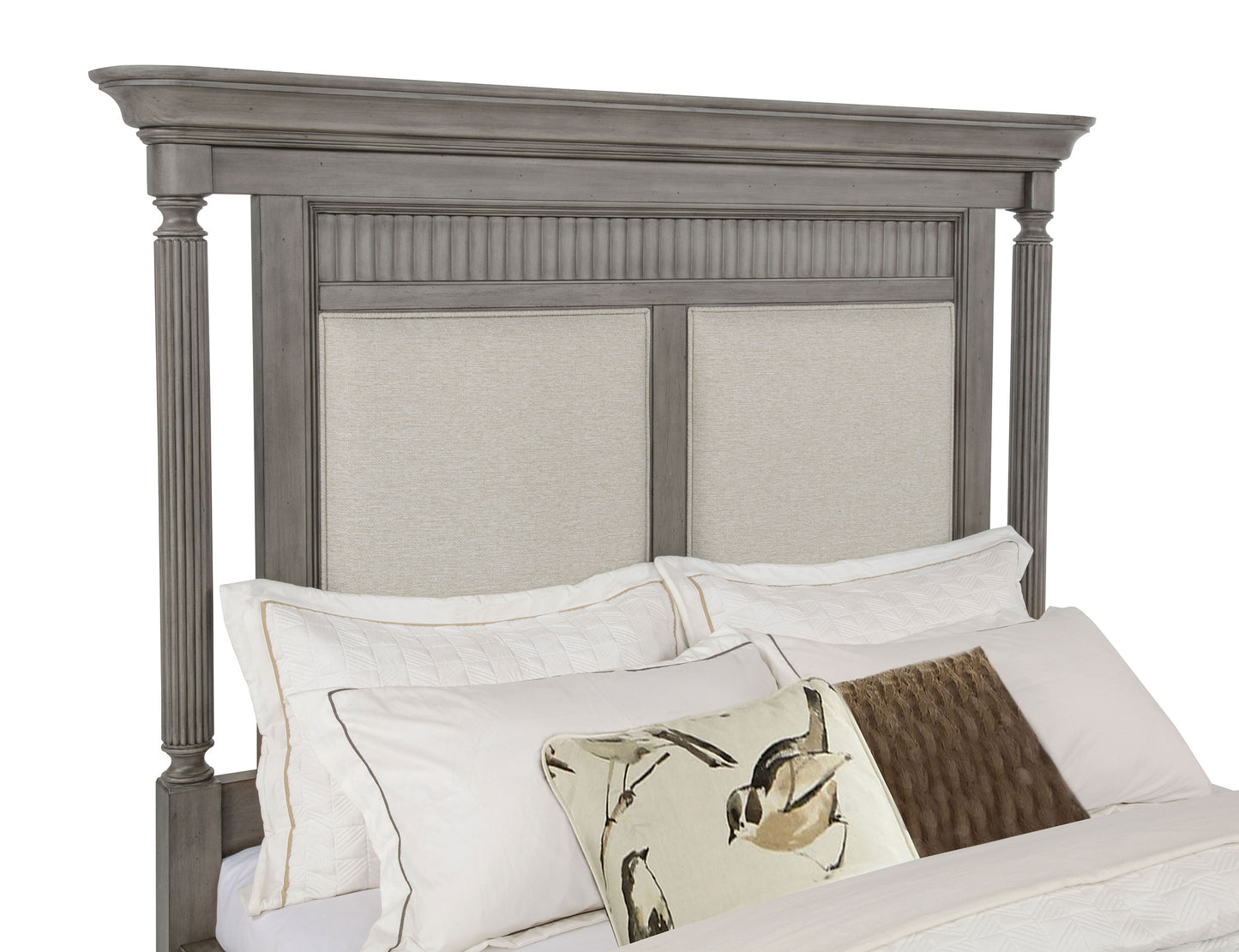 Cresswell Queen Upholstered Storage Platform Bed Weathered Taupe