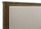 Doherty Eastern King Linen Upholstered Panel Bed Rustic Brown