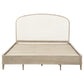 Lucaire Eastern King Upholstered Panel Bed Sandstone