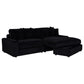 Blaine Upholstered Reversible Chaise Sectional Sofa Black