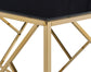 Comisso Contemporary 3-Piece Tempered Glass Coffee Table Set Gold