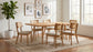 Fabra 7-piece 79-inch Rectangular Dining Set Honey Wheat