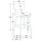Levine Fabric Upholstered Swivel Counter Chair Cream (Set of 2)
