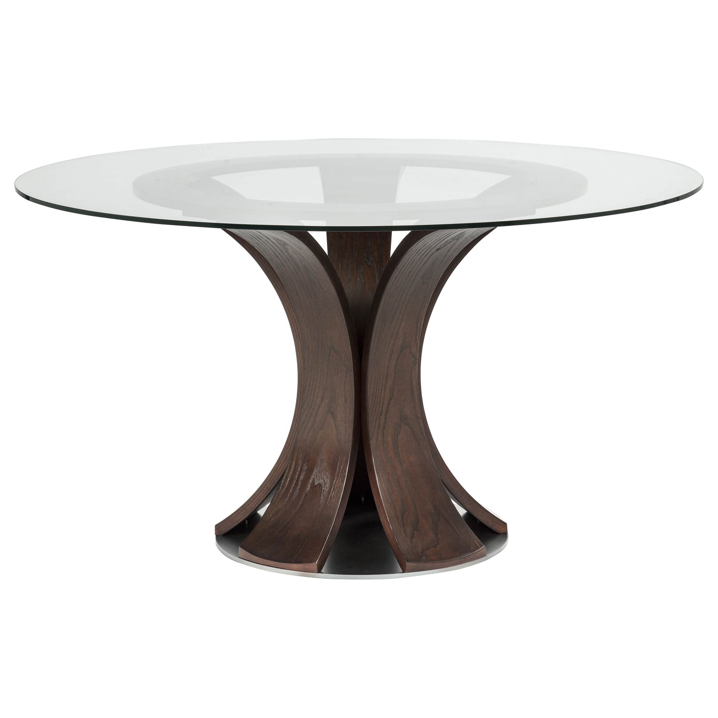 Naser 5-piece 48-inch Round Dining Table Set Grey and Dark Walnut