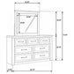 Nevado Farmhouse 7-Drawer Dresser and Beveled Mirror Set