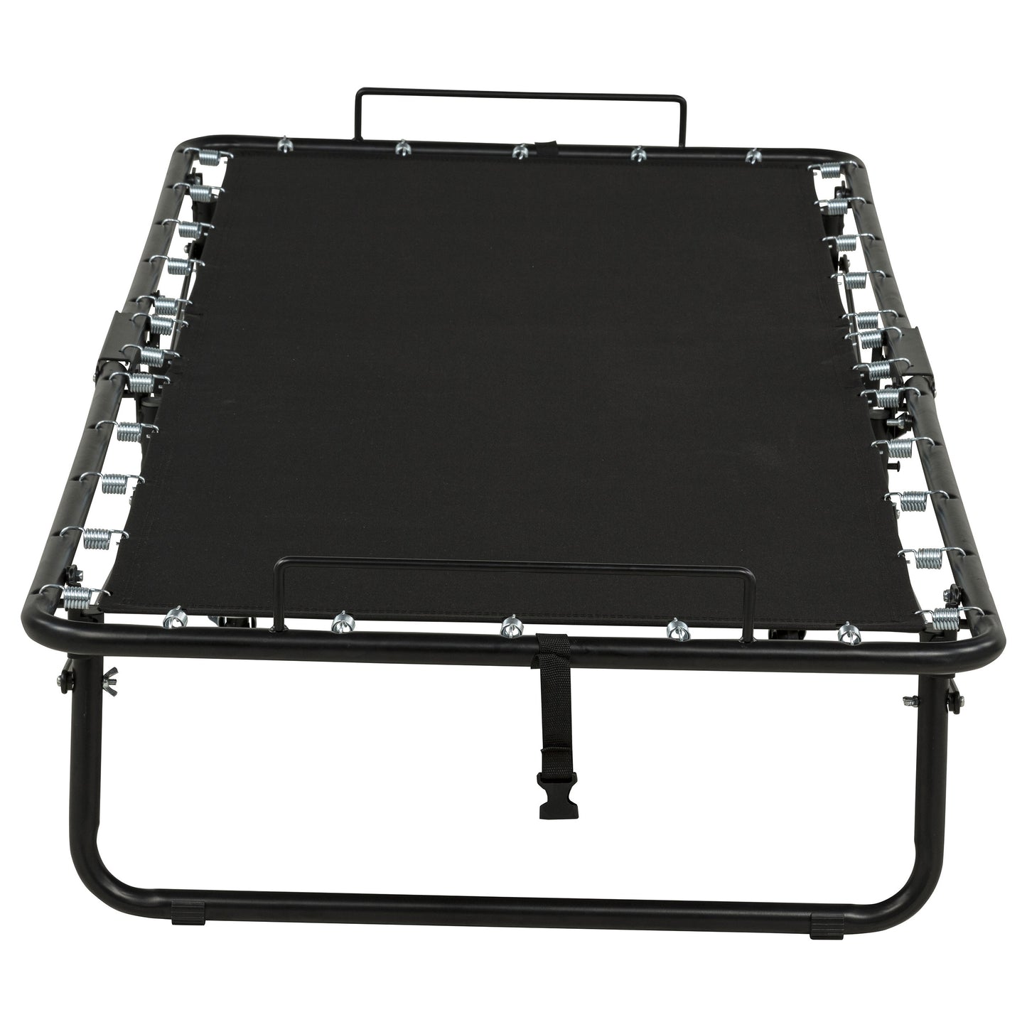 Massey Twin Folding Bed Frame with Memory Foam Mattress Black
