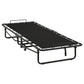 Massey Twin Folding Bed Frame with Memory Foam Mattress Black