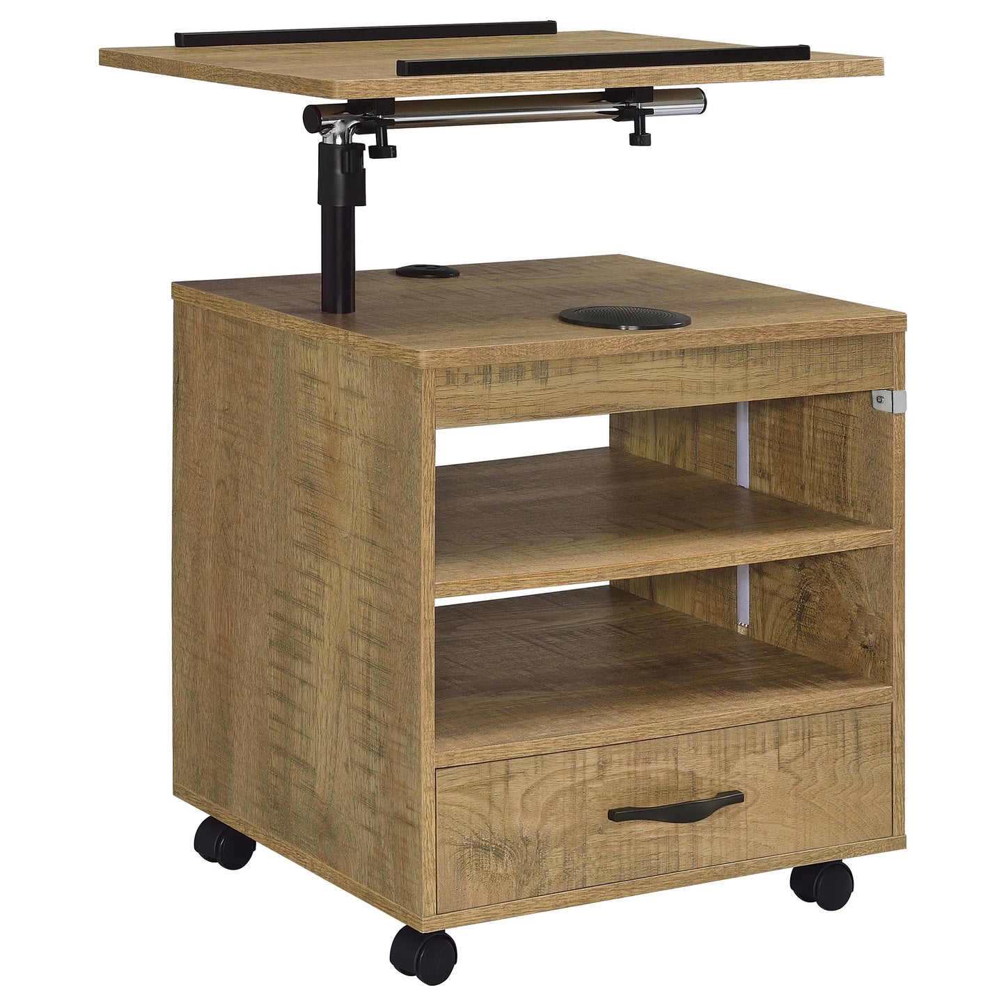 Lerma 1-drawer Adjustable Tray Top Nightstand with Speaker Mango