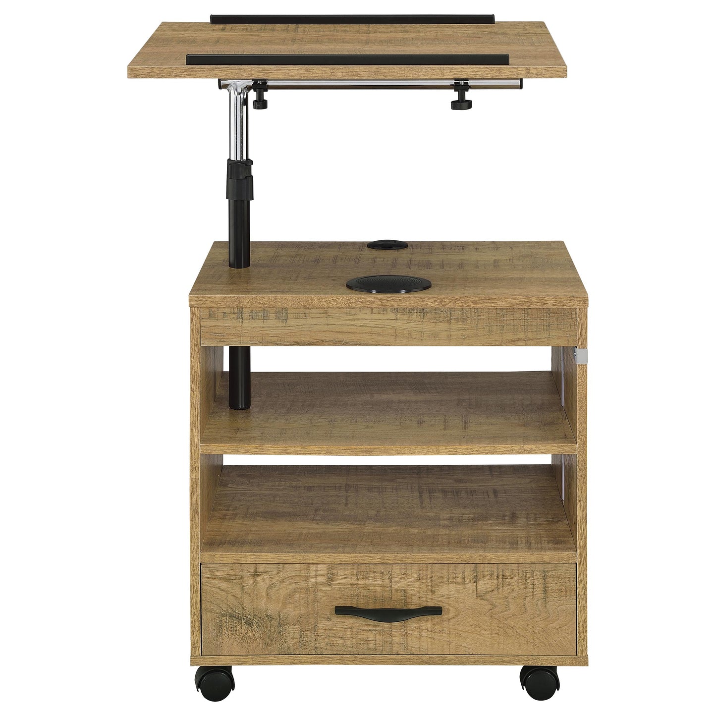 Lerma 1-drawer Adjustable Tray Top Nightstand with Speaker Mango