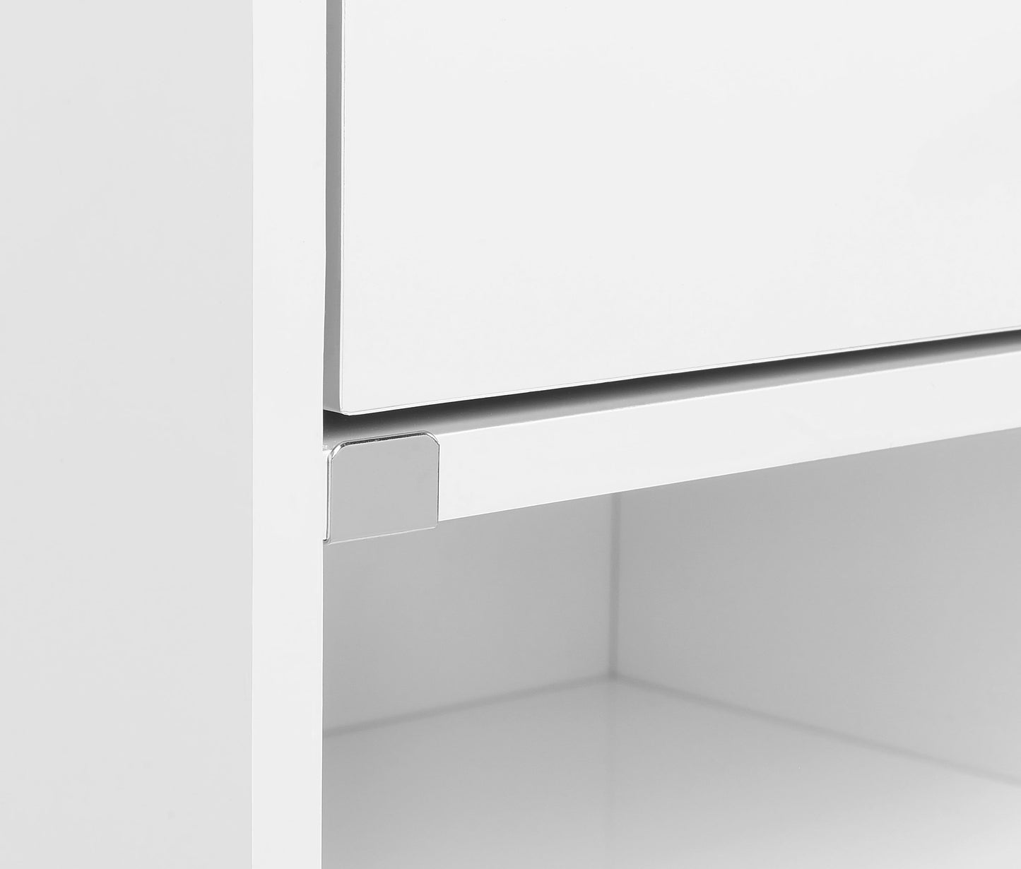 Fabre 1-drawer Extendable Top Nightstand Bedside Table White High Gloss