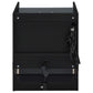 Furda 2-drawer LED Nightstand Bedside Table with Speaker Black Ash