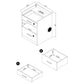 Furda 2-drawer LED Nightstand Bedside Table with Speaker Black Ash