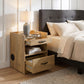 Furda 2-drawer LED Nightstand Bedside Table with Speaker Mango