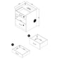 Furda 2-drawer LED Nightstand Bedside Table with Speaker Mango