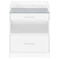 Furda 2-drawer LED Nightstand Bedside Table with Speaker White High Gloss