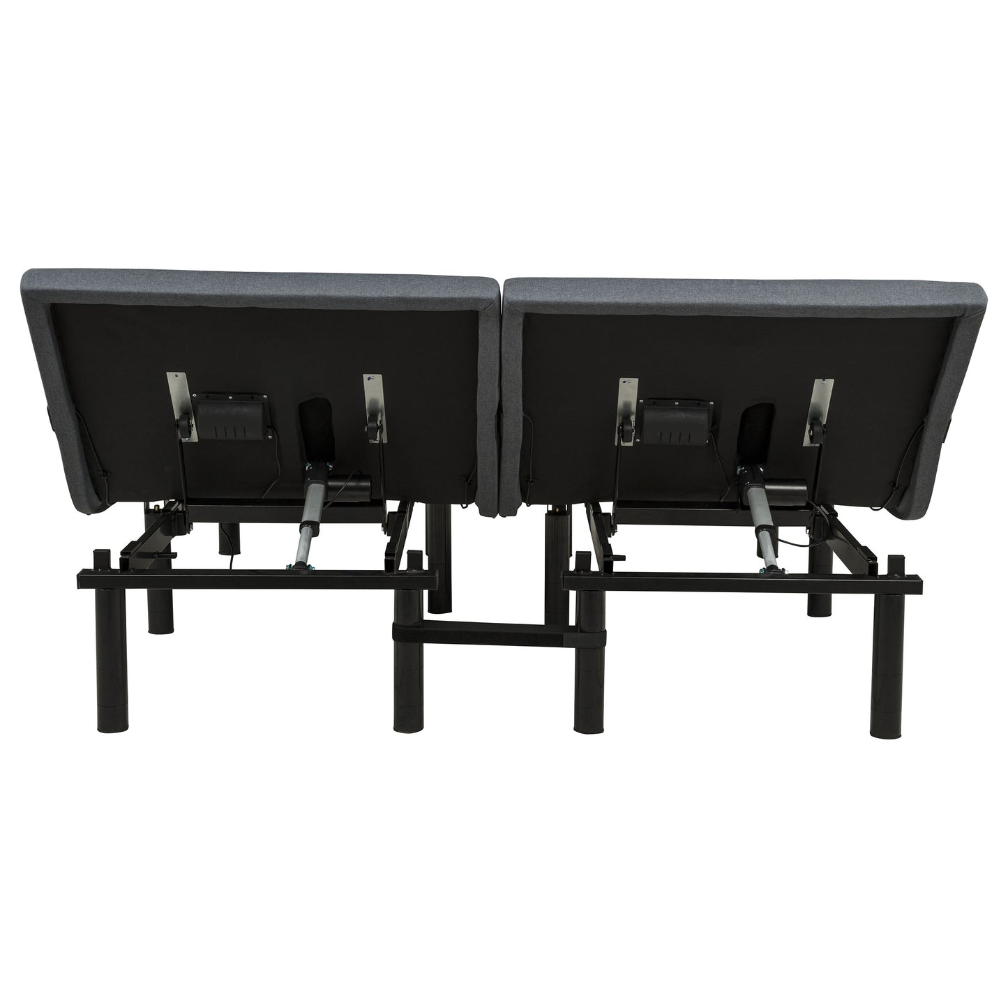 Weston Split Eastern King Massage Adjustable Bed Base in Black and Grey