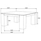 Butte Square Mango Wood Coffee Table Natural