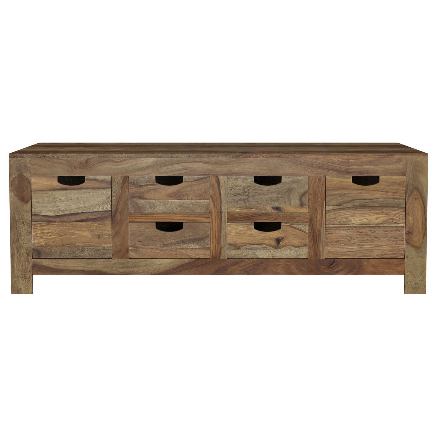 Esther 2-Piece Solid Sheesham Coffee and End Table Set Natural