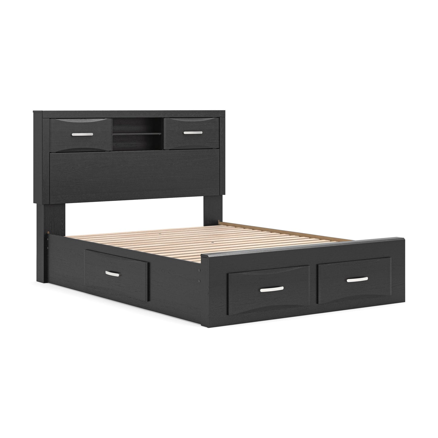 Stabotta Queen Bookcase Bed with Storage