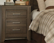 Load image into Gallery viewer, Juararo Queen Panel Headboard with Mirrored Dresser, Chest and Nightstand
