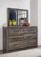 Load image into Gallery viewer, Drystan Full Bookcase Bed with 2 Storage Drawers with Mirrored Dresser and 2 Nightstands
