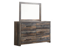 Load image into Gallery viewer, Drystan Queen Panel Bed with Mirrored Dresser and Chest
