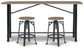 Ashley Express - Lesterton Counter Height Dining Table and 2 Barstools