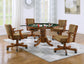 Mitchell 5-piece Game Table Set Amber and Brown