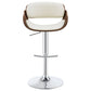 Dana Adjustable Bar Stool Ecru and Chrome