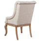 Brockway Tufted Arm Chairs Cream and Barley Brown (Set of 2)