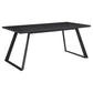 Smith Rectangle Ceramic Top Dining Table Black and Gunmetal