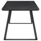 Smith Rectangle Ceramic Top Dining Table Black and Gunmetal