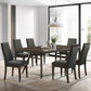 Wes 7-piece Rectangular Dining Set Grey and Dark Walnut