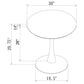 Arkell Round 30-inch Faux Marble Top Dining Table White