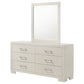 Jessica 6-drawer Dresser with Mirror White