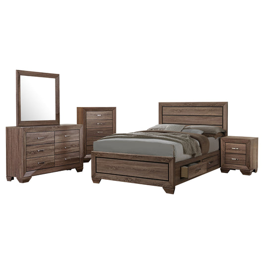 Kauffman 5-piece Queen Bedroom Set Washed Taupe