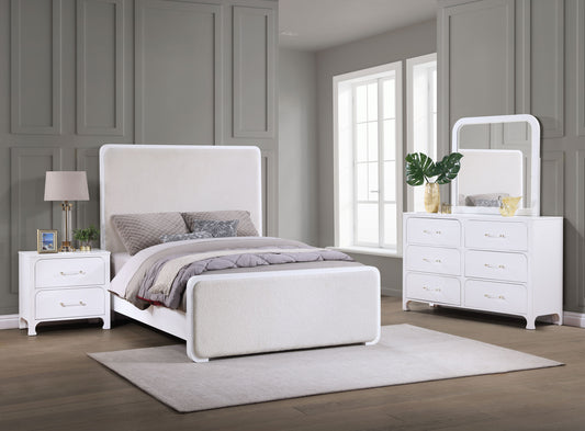 Anastasia 4-piece Queen Bedroom Set Pearl White