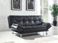 Dilleston Tufted Back Upholstered Sofa Bed Black