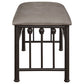 Livingston Microfiber Upholstered Bench Brown and Bronze