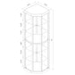 Appledale 6-shelf Corner Curio Display Cabinet Medium Brown