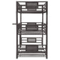 Rogen Metal Twin Triple Bunk Bed Dark Bronze