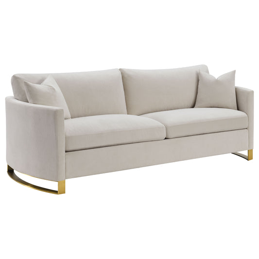 Corliss Upholstered Arched Arm Sofa Beige