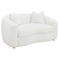 Isabella Upholstered Tight Back Loveseat White