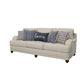 Glenn Upholstered English Arm Sofa Light Grey and Blue