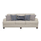 Glenn Upholstered English Arm Sofa Light Grey and Blue